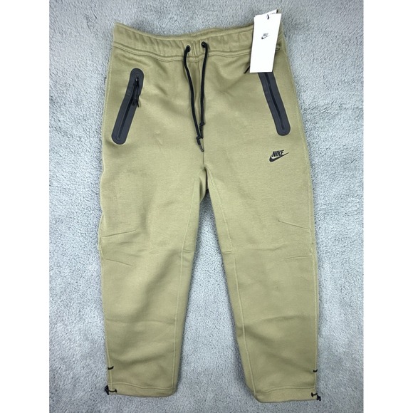 Nike Tech Fleece Open Hem Pants Neutral Olive Men's Size Medium HJ6533-276